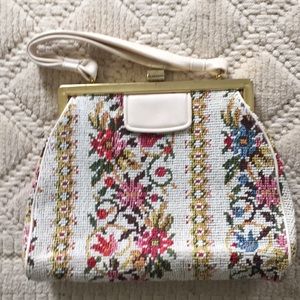 Needlepoint Floral Purse